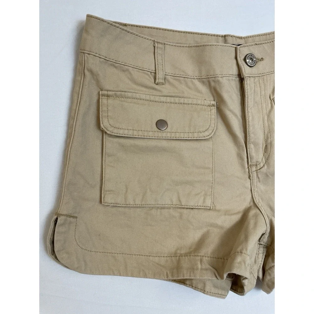 Rewash Brand Khaki Shorts Womens 3 / 26 Y2K Shortie‎ Tan Utility Preppy